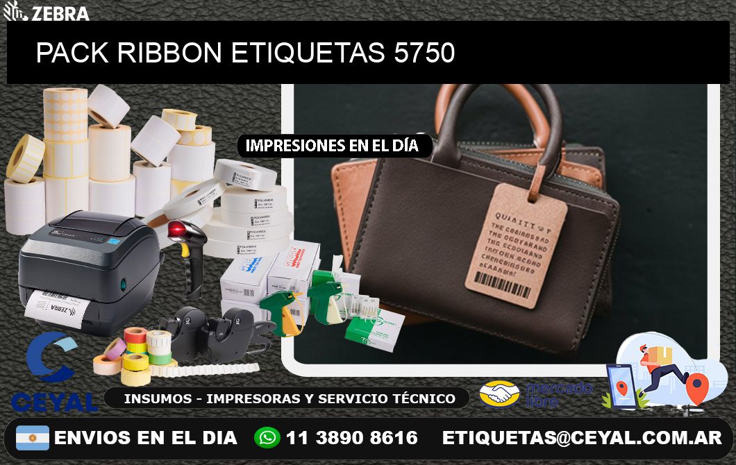 PACK RIBBON ETIQUETAS 5750