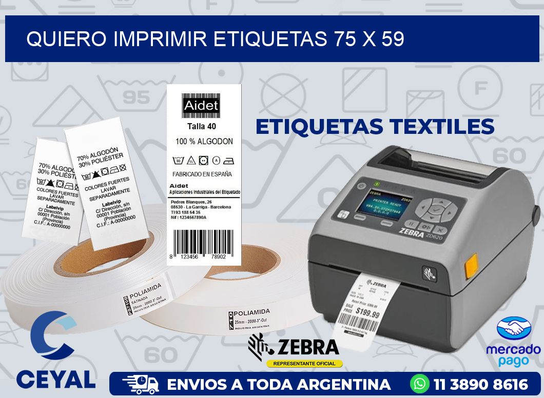 QUIERO IMPRIMIR ETIQUETAS 75 x 59