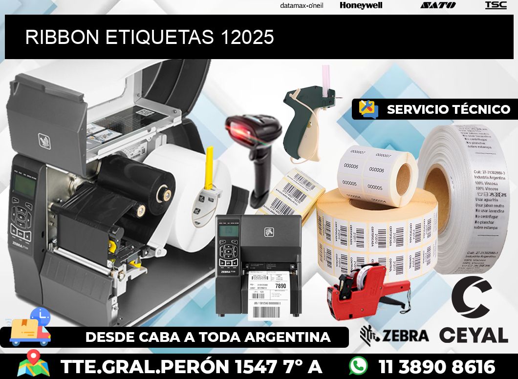 RIBBON ETIQUETAS 12025