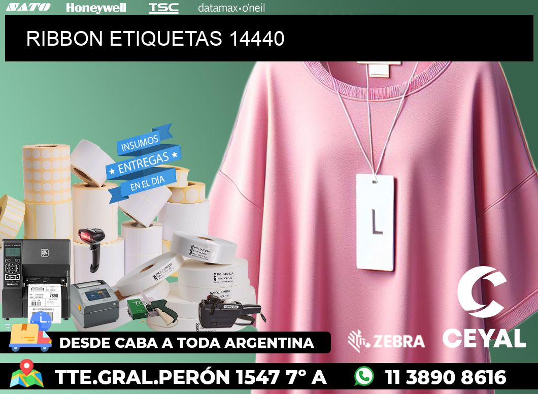 RIBBON ETIQUETAS 14440