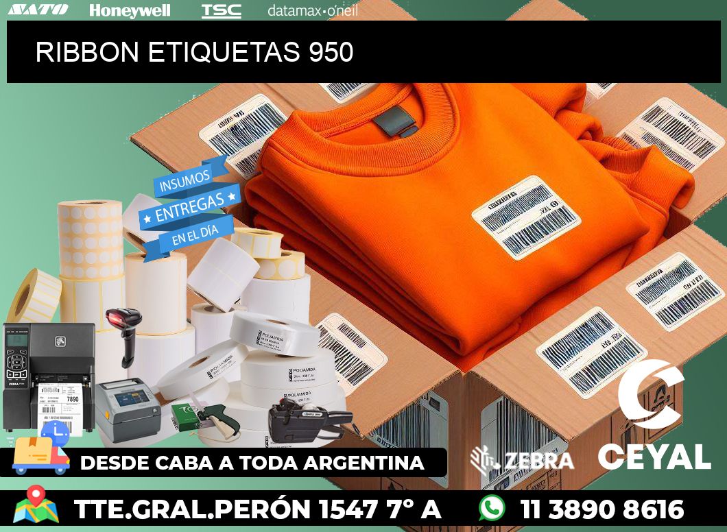 RIBBON ETIQUETAS 950