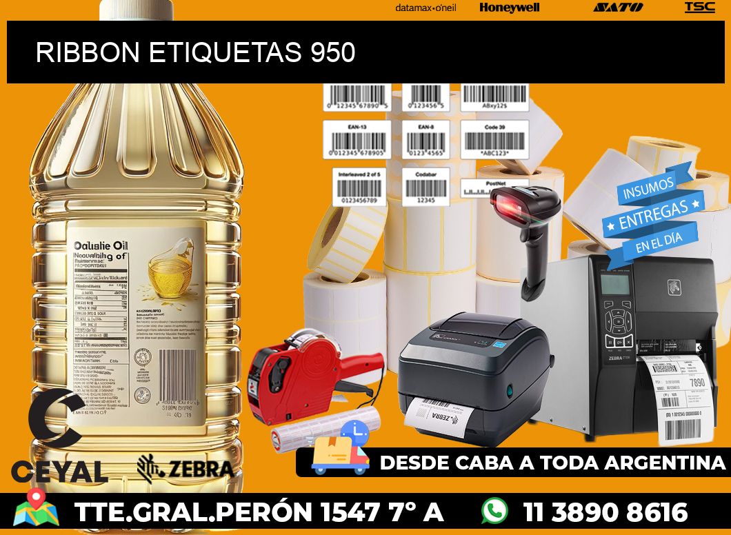 RIBBON ETIQUETAS 950