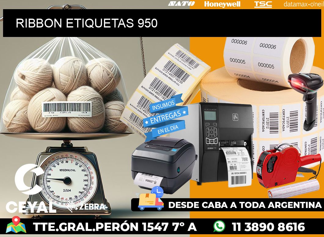 RIBBON ETIQUETAS 950