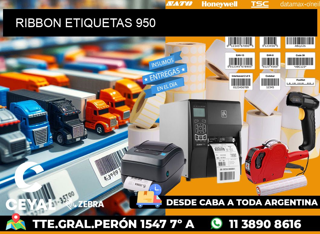 RIBBON ETIQUETAS 950