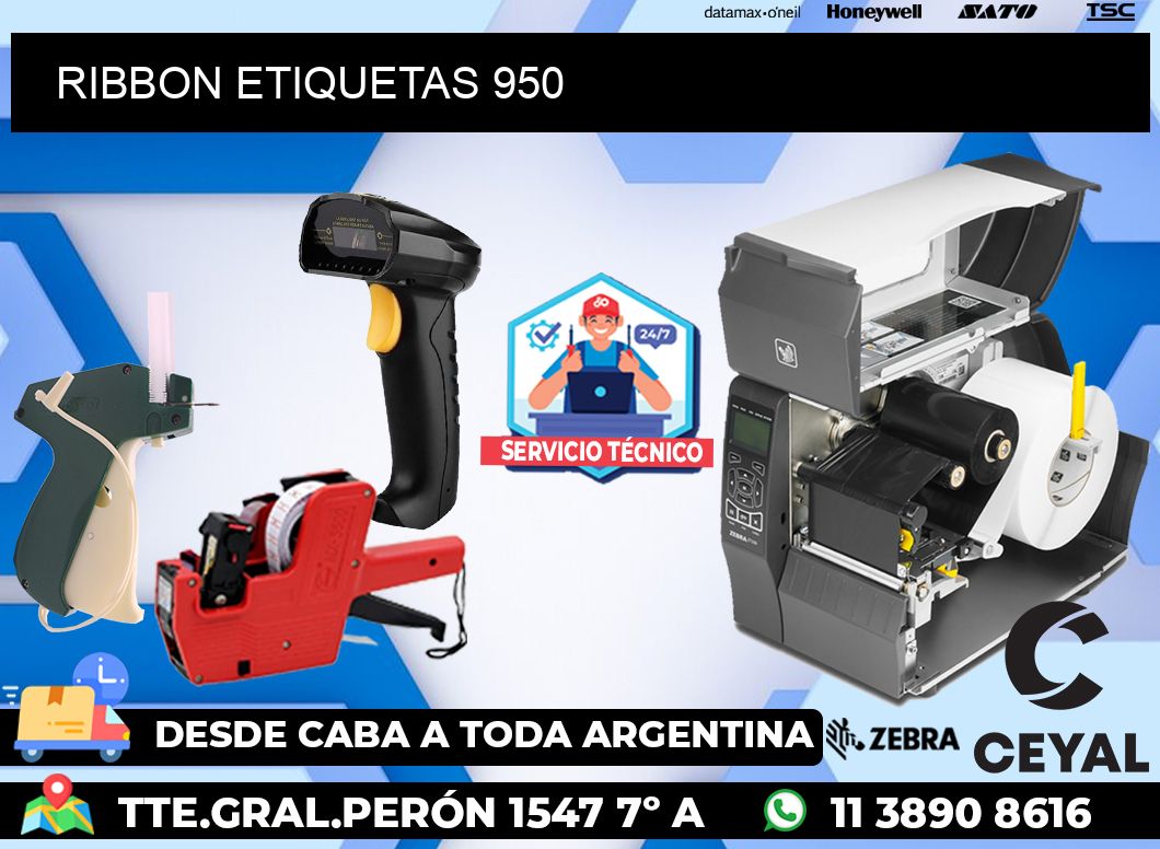 RIBBON ETIQUETAS 950