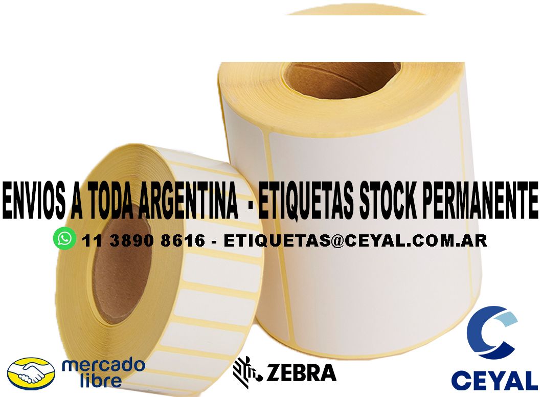 ZEBRA ZD 220 ETIQUETAS IMPRESAS  77 x 65