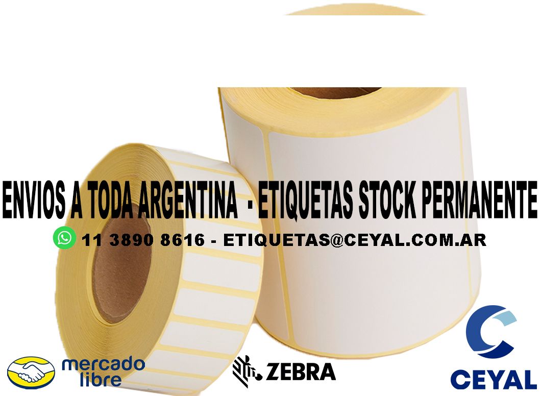 50 PACK DE ETIQUETAS TERMICAS   100 x 33 X 2000 UNIDADES