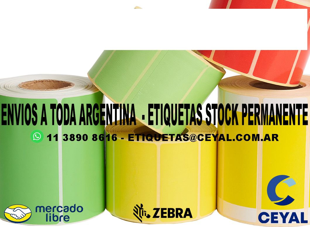 50 ROLLOS  ETIQUETAS DE PAPEL TERMICO 81 x 52 X 2000 UNIDADES