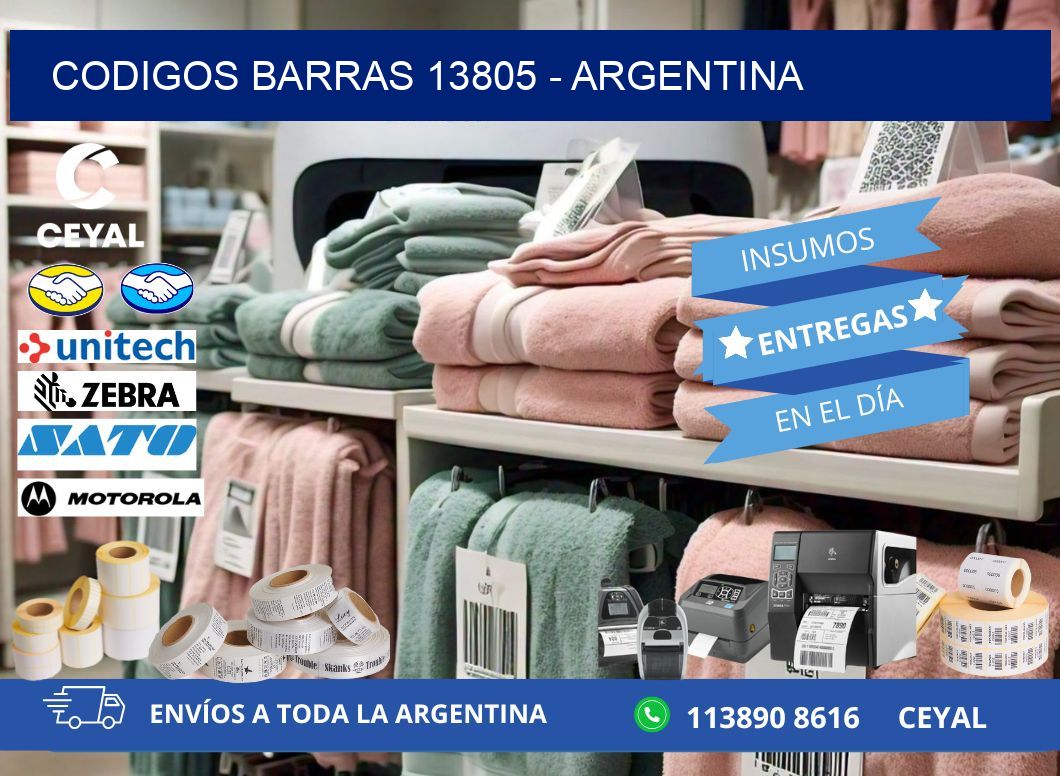 CODIGOS BARRAS 13805 - ARGENTINA