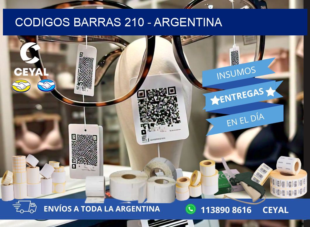 CODIGOS BARRAS 210 - ARGENTINA