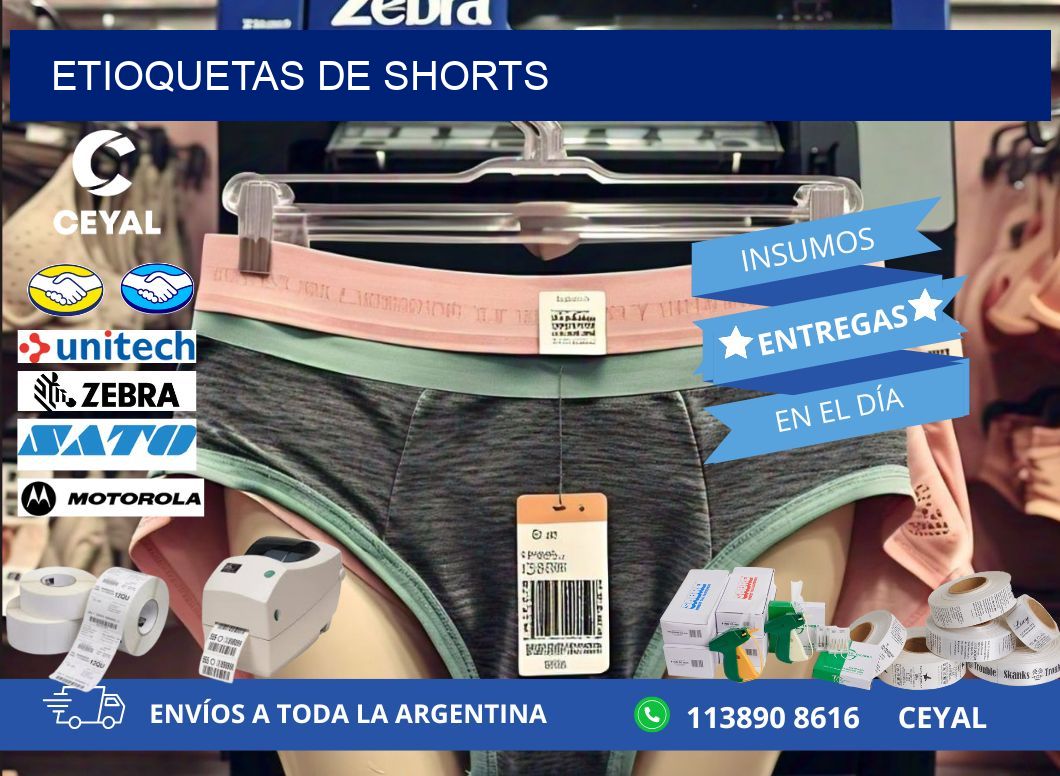 ETIOQUETAS DE SHORTS