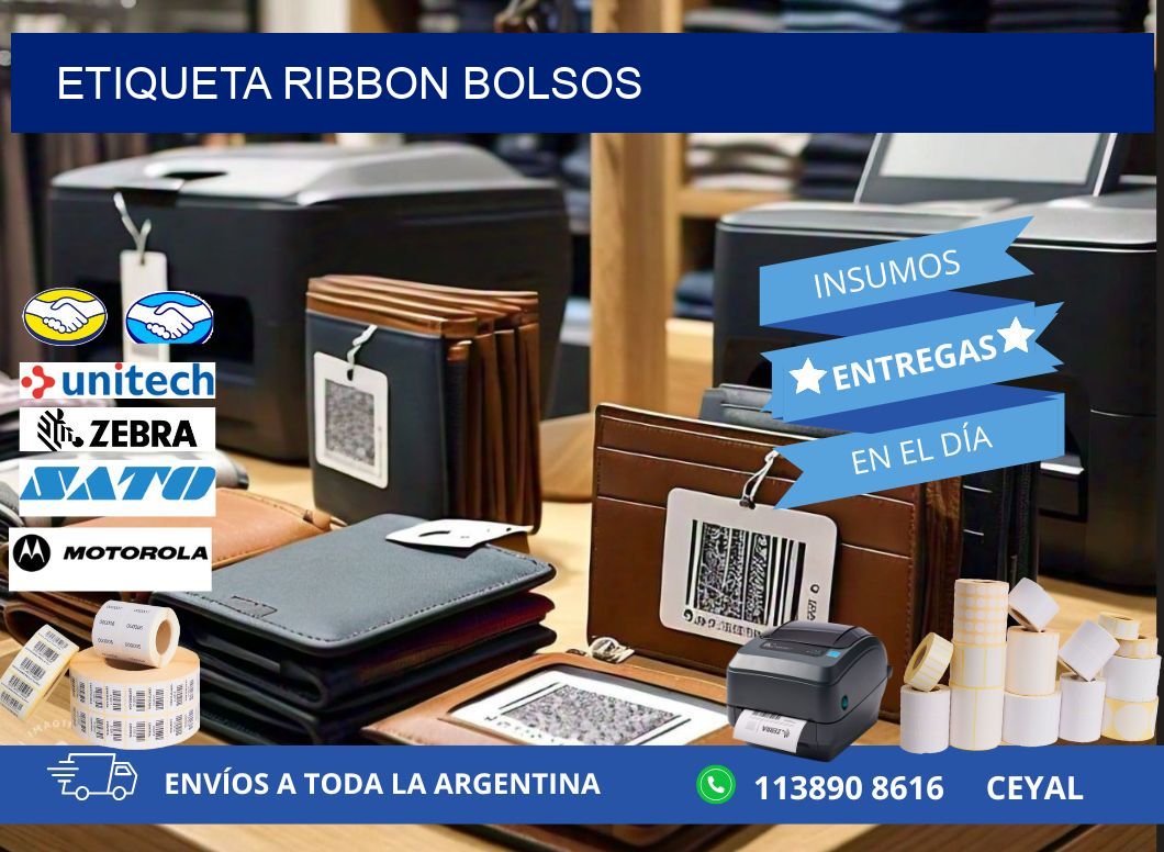 ETIQUETA RIBBON BOLSOS