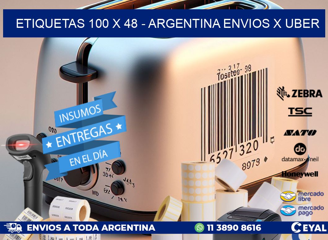 ETIQUETAS 100 x 48 - ARGENTINA ENVIOS X UBER