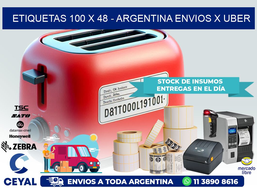 ETIQUETAS 100 x 48 – ARGENTINA ENVIOS X UBER