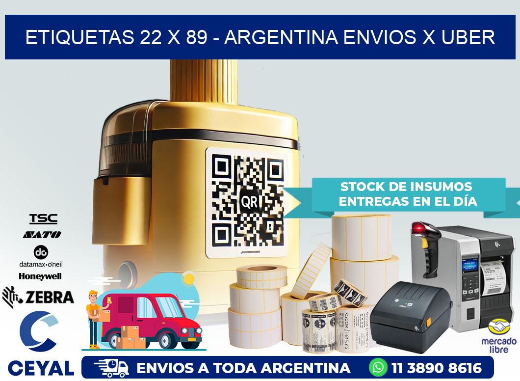 ETIQUETAS 22 x 89 – ARGENTINA ENVIOS X UBER