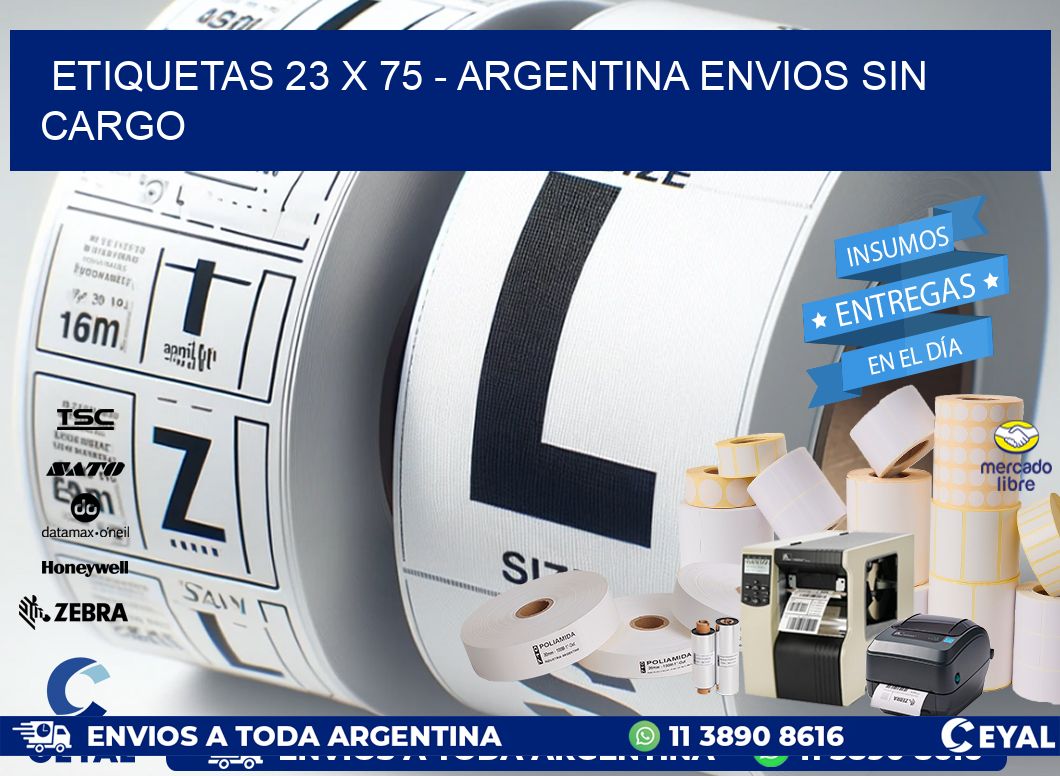 ETIQUETAS 23 x 75 - ARGENTINA ENVIOS SIN CARGO