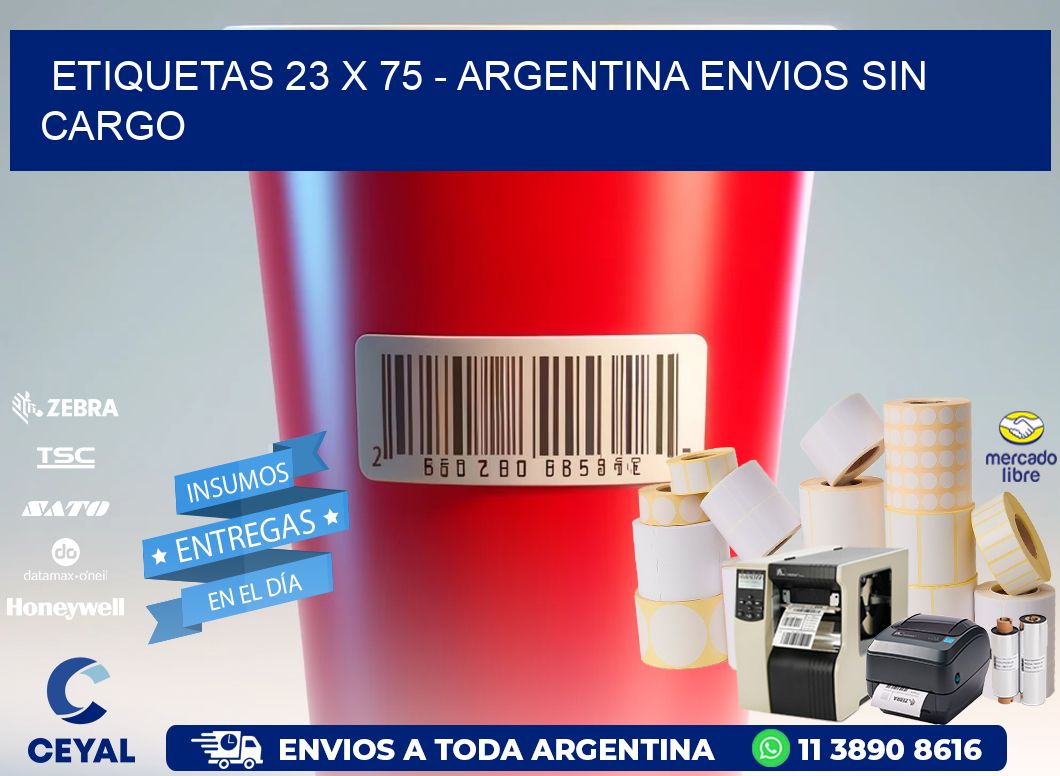 ETIQUETAS 23 x 75 - ARGENTINA ENVIOS SIN CARGO