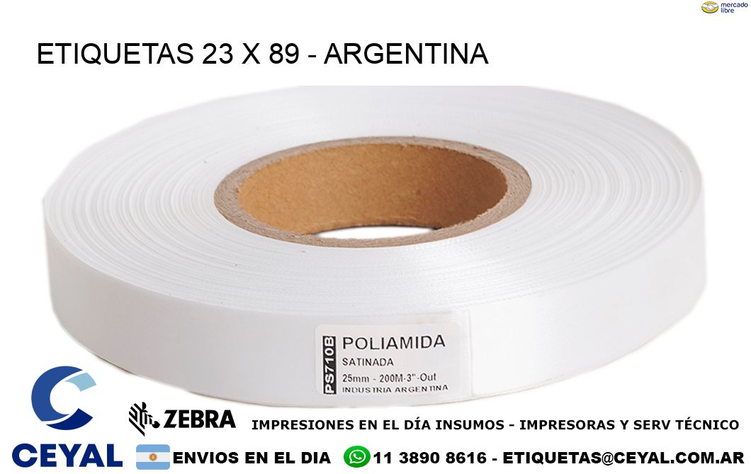 ETIQUETAS 23 x 89 - ARGENTINA