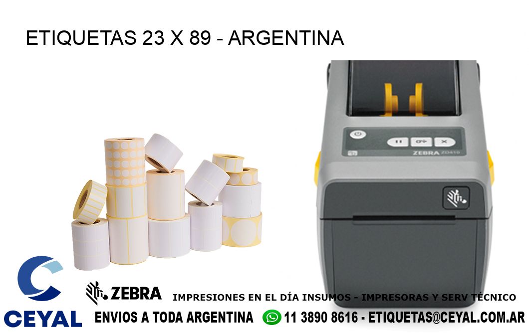 ETIQUETAS 23 x 89 - ARGENTINA