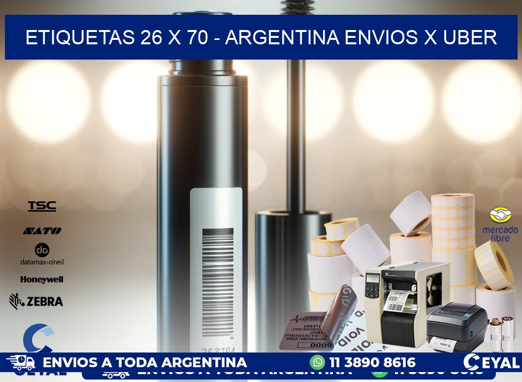 ETIQUETAS 26 x 70 – ARGENTINA ENVIOS X UBER