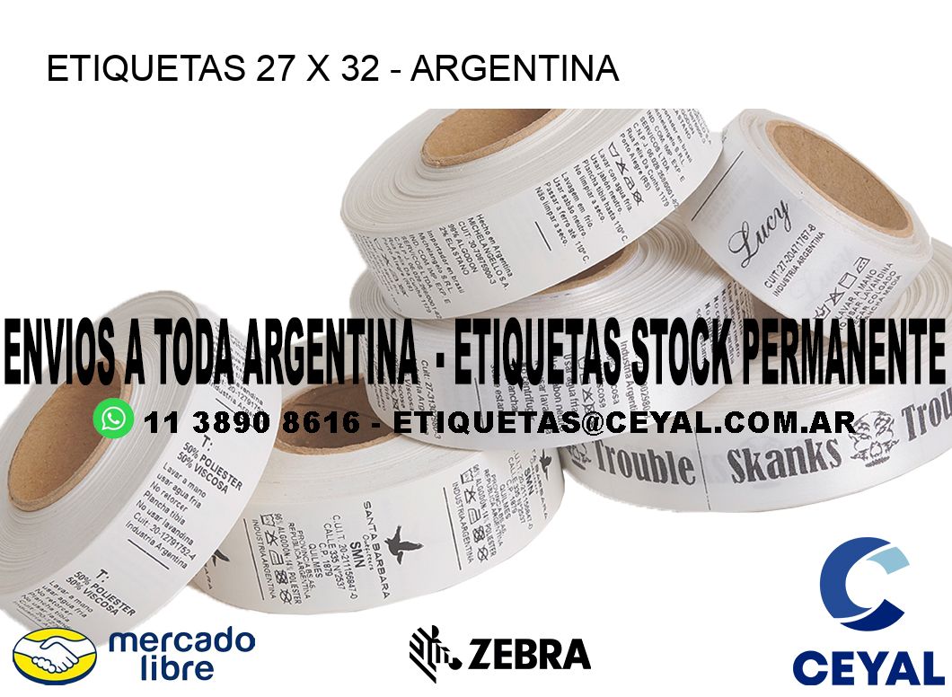 ETIQUETAS 27 x 32 - ARGENTINA