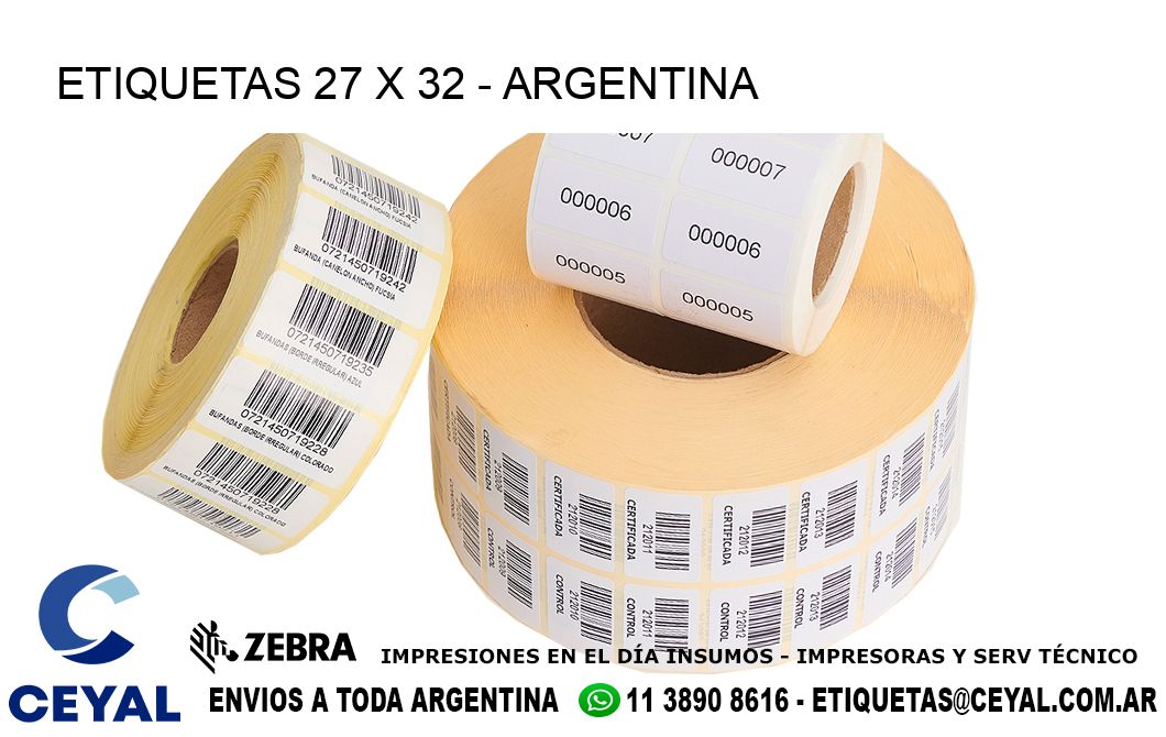 ETIQUETAS 27 x 32 - ARGENTINA