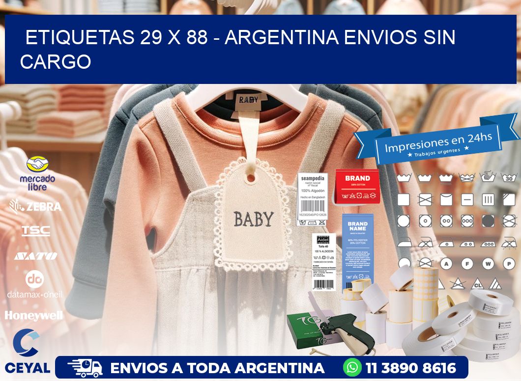 ETIQUETAS 29 x 88 - ARGENTINA ENVIOS SIN CARGO