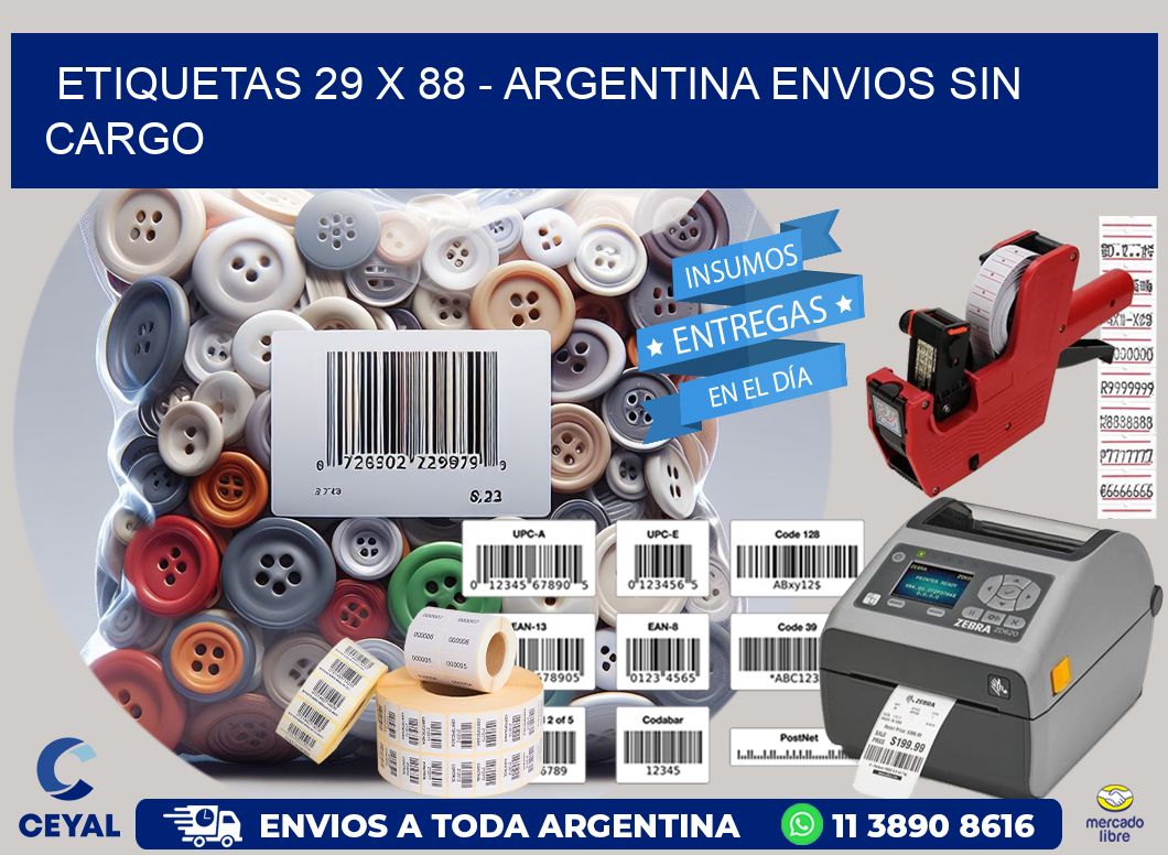 ETIQUETAS 29 x 88 - ARGENTINA ENVIOS SIN CARGO