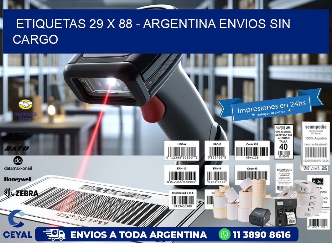 ETIQUETAS 29 x 88 – ARGENTINA ENVIOS SIN CARGO