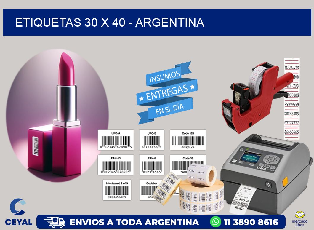 ETIQUETAS 30 x 40 - ARGENTINA