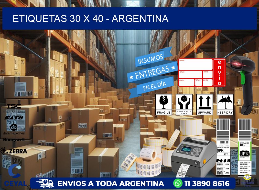 ETIQUETAS 30 x 40 - ARGENTINA