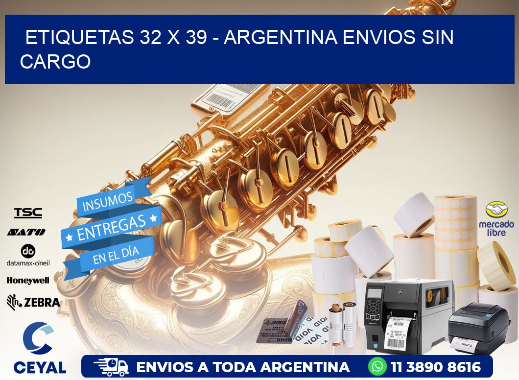 ETIQUETAS 32 x 39 - ARGENTINA ENVIOS SIN CARGO