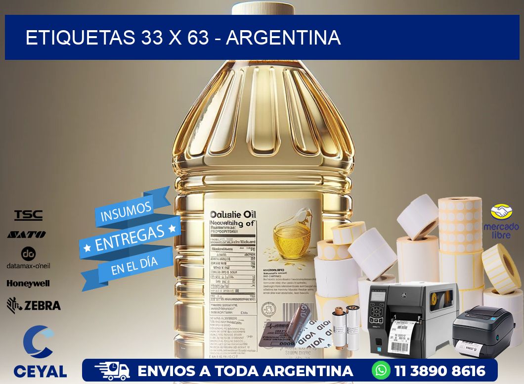 ETIQUETAS 33 x 63 - ARGENTINA