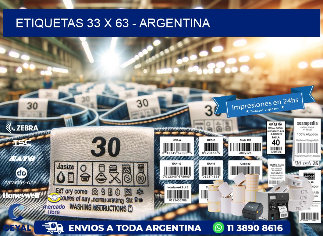 ETIQUETAS 33 x 63 - ARGENTINA