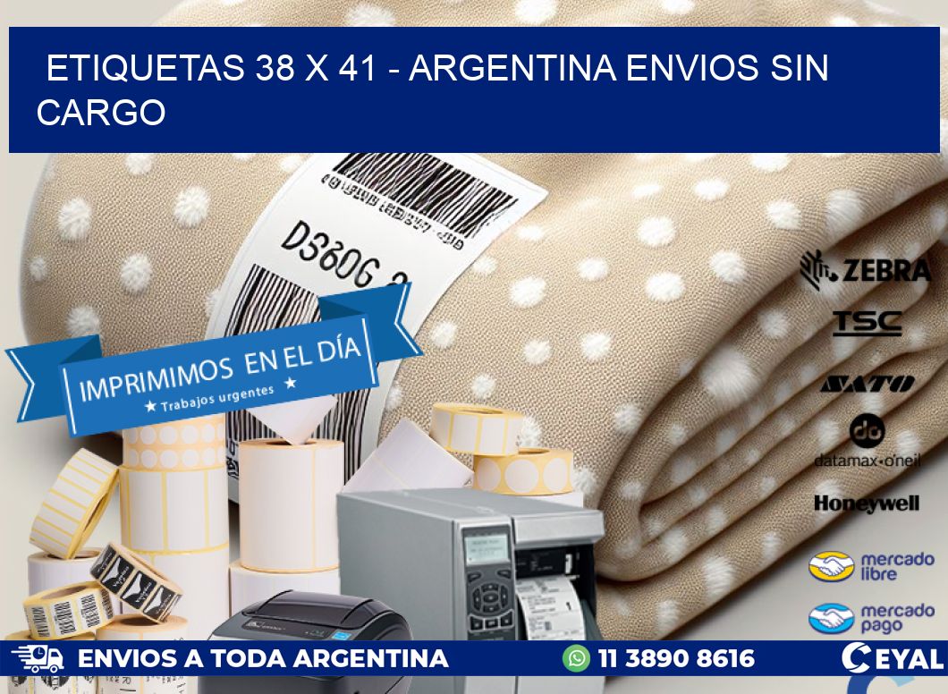 ETIQUETAS 38 x 41 - ARGENTINA ENVIOS SIN CARGO