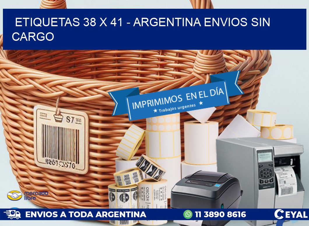 ETIQUETAS 38 x 41 - ARGENTINA ENVIOS SIN CARGO