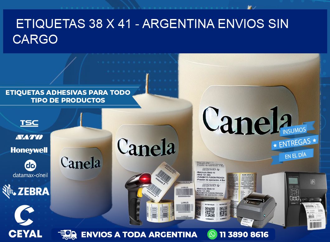 ETIQUETAS 38 x 41 - ARGENTINA ENVIOS SIN CARGO