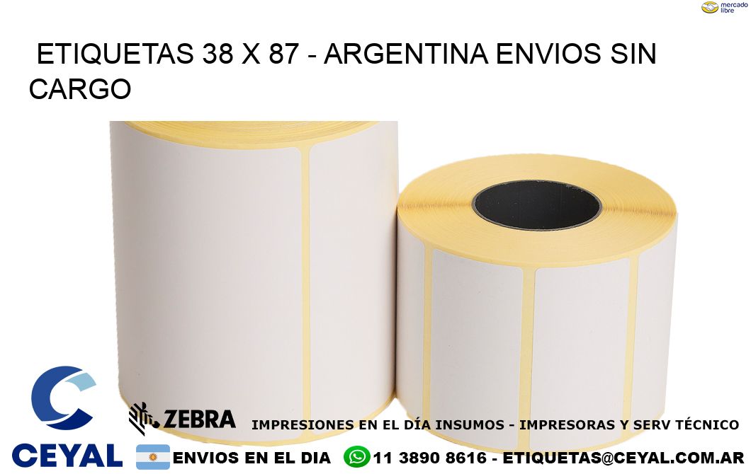 ETIQUETAS 38 x 87 – ARGENTINA ENVIOS SIN CARGO