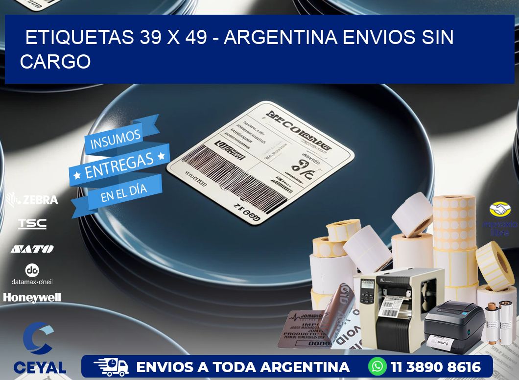 ETIQUETAS 39 x 49 - ARGENTINA ENVIOS SIN CARGO