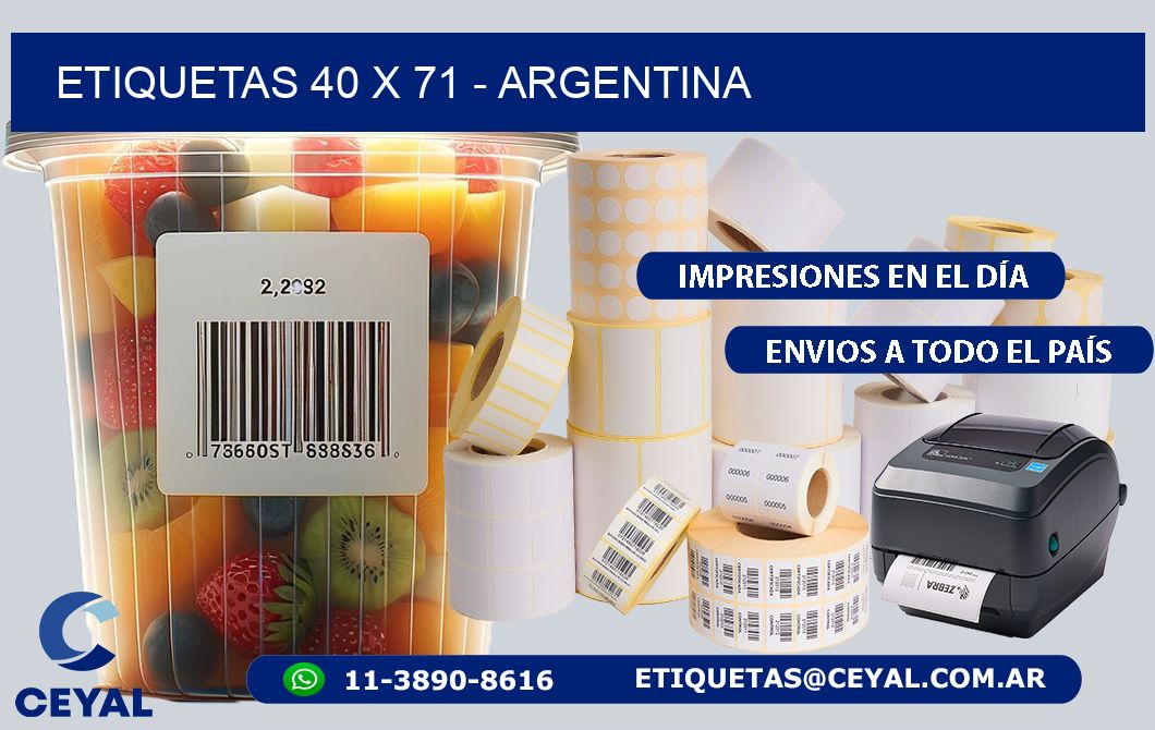 ETIQUETAS 40 x 71 - ARGENTINA