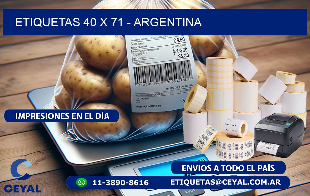 ETIQUETAS 40 x 71 - ARGENTINA