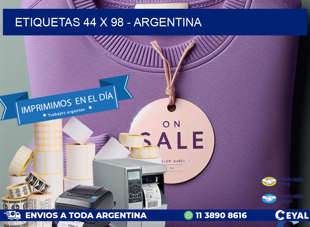 ETIQUETAS 44 x 98 - ARGENTINA