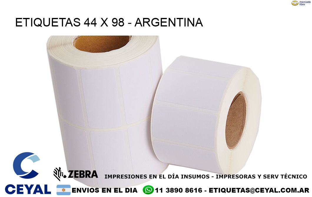 ETIQUETAS 44 x 98 - ARGENTINA