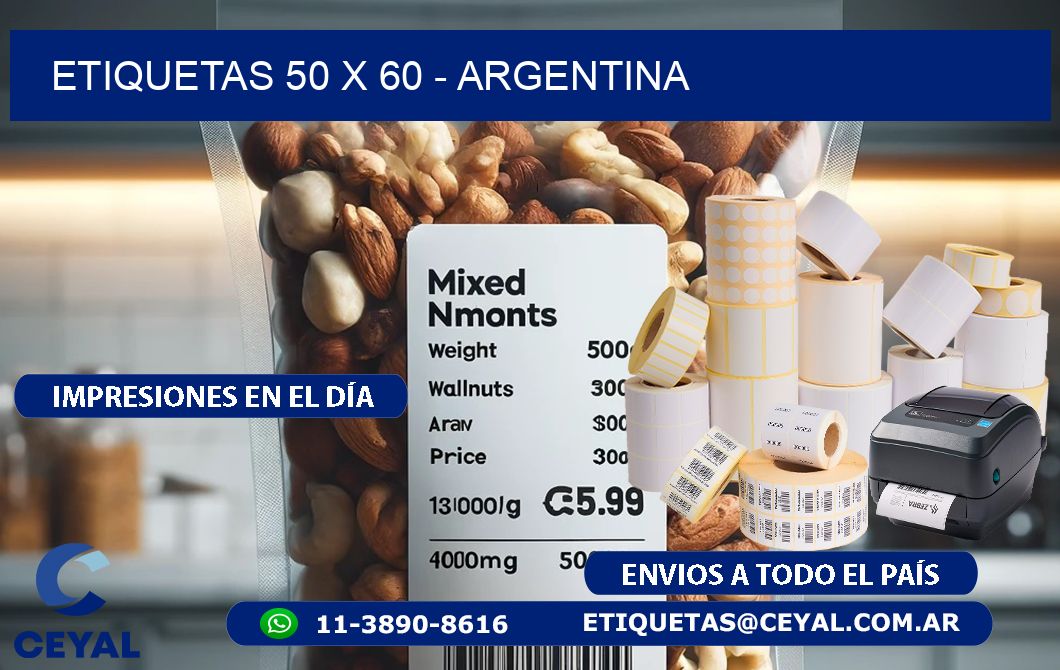 ETIQUETAS 50 x 60 - ARGENTINA