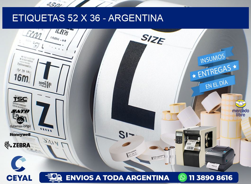 ETIQUETAS 52 x 36 - ARGENTINA