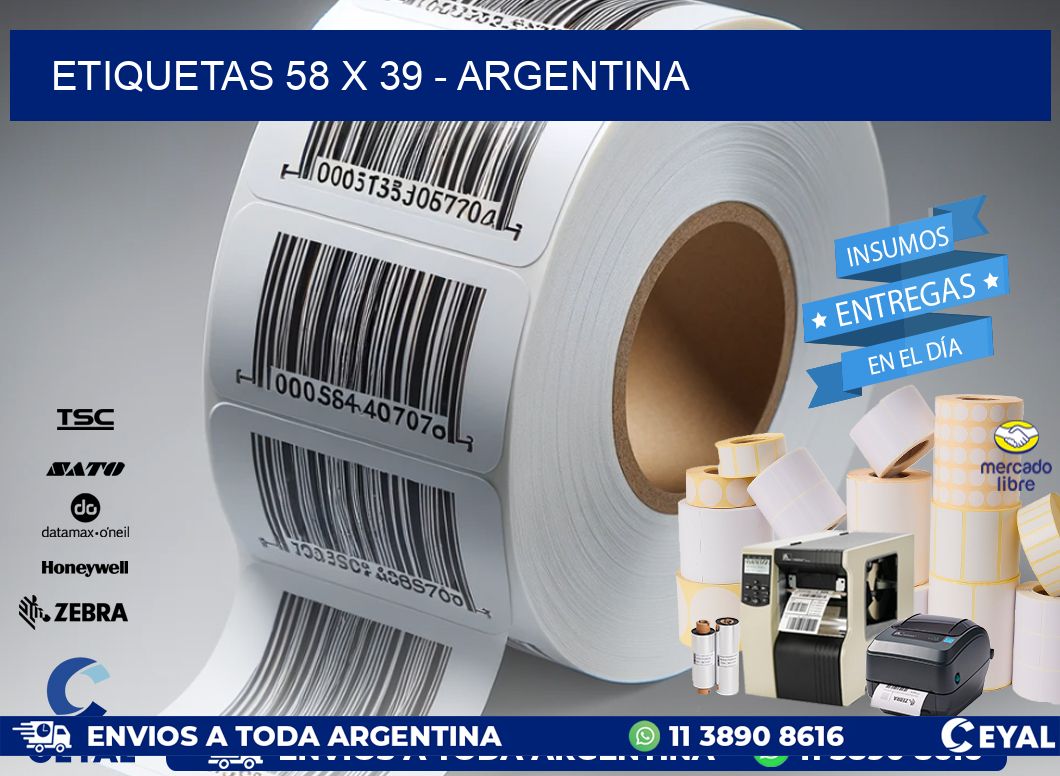 ETIQUETAS 58 x 39 - ARGENTINA