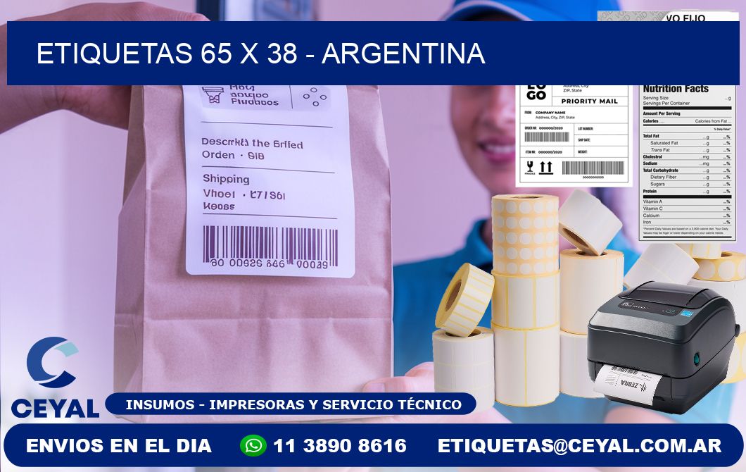 ETIQUETAS 65 x 38 - ARGENTINA