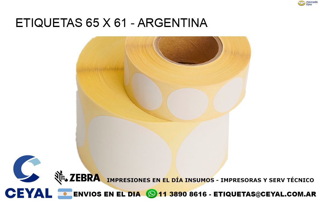 ETIQUETAS 65 x 61 - ARGENTINA