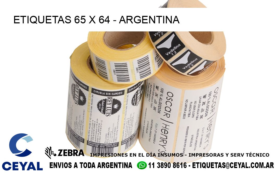 ETIQUETAS 65 x 64 - ARGENTINA