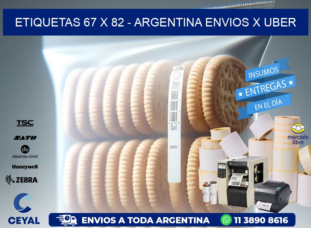 ETIQUETAS 67 x 82 - ARGENTINA ENVIOS X UBER